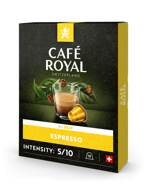 ▷ Espresso Forte 100 capsules - Paquet XXXL de capsules espresso corsé en  aluminium - 100 % compatibles avec Nespresso®* - Café Royal