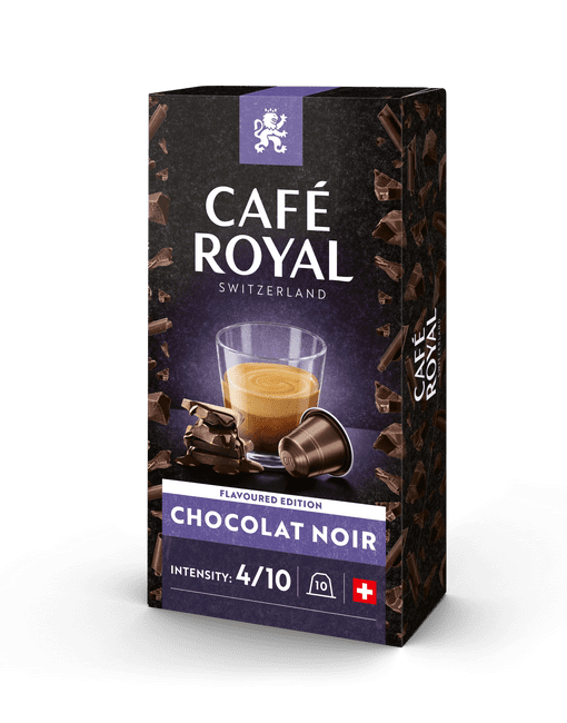 ▷ Dark Chocolate – Capsules de café en aluminium saveur chocolat noir -  100% compatibles avec Nespresso®* - Café Royal