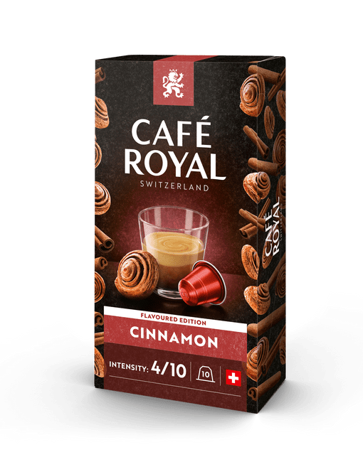▷ Cannelle - Capsules de café en aluminium aromatisées à la cannelle - 100  % compatible avec Nespresso®* - Café Royal