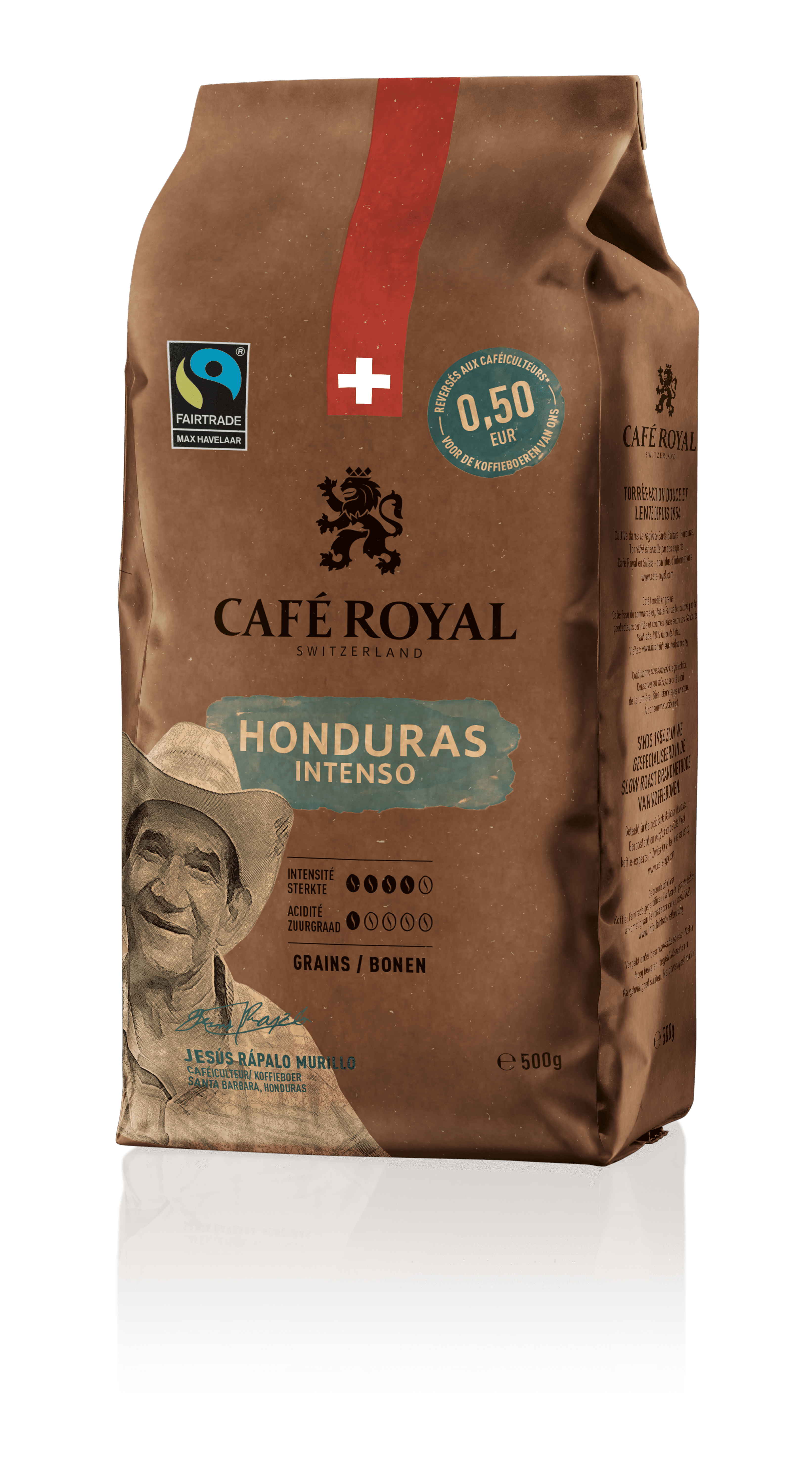 ▷ Grains Honduras Crema Intenso - puissant café en grains Arabica du  Honduras issu d'une production 100% durable - commander 500g en ligne - CHF  0,5 par paquet destiné aux caféiculteurs et