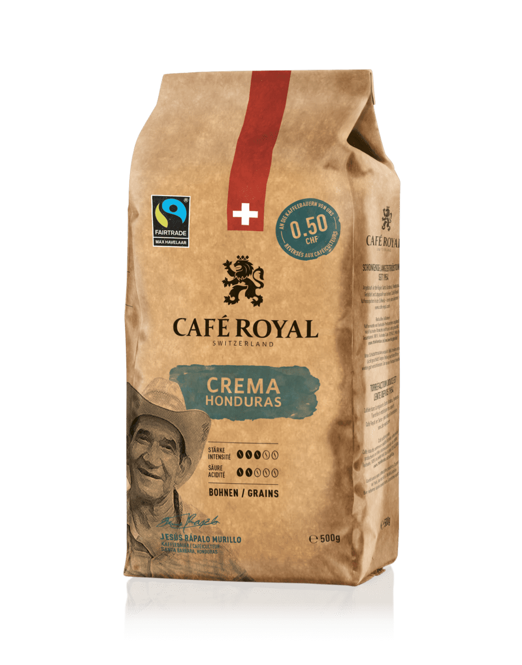 Café Honduras Crema 500 grammes café en grains de Café Royal